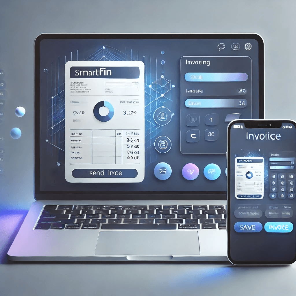 SmartFin Invoice on Laptop and Mobile